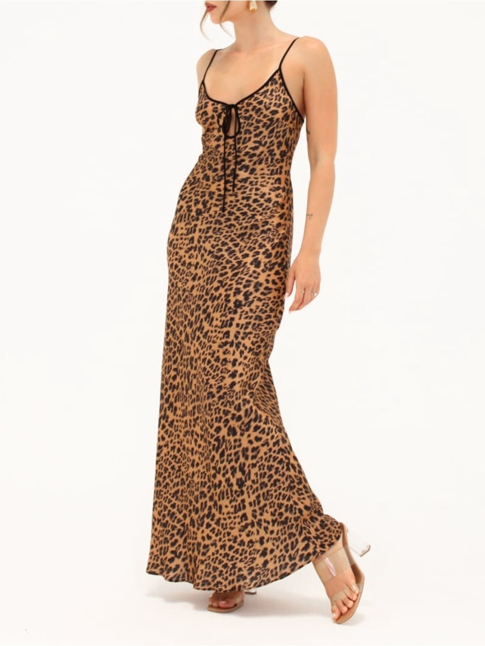 NWT RUMORED daytona maxi dress in leopard small